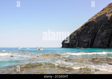 Playa de los Muertos, eine der schönsten Strandbuchten in Cabo de Gata, Almeria, Spanien Stockfoto