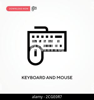 Einfaches Vektorsymbol für Tastatur und Maus. Moderne, einfache flache Vektor-Illustration für Website oder mobile App Stock Vektor