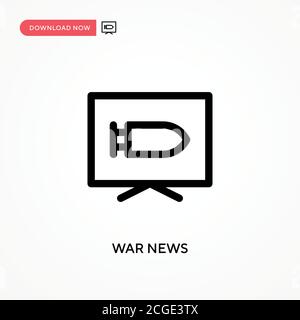 War News einfaches Vektor-Symbol. Moderne, einfache flache Vektor-Illustration für Website oder mobile App Stock Vektor