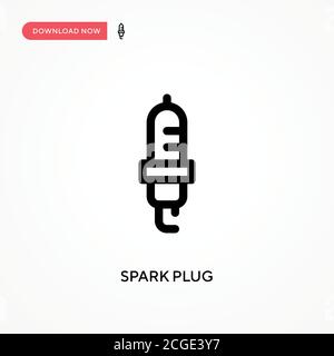 Einfaches Vektorsymbol Zündkerze. Moderne, einfache flache Vektor-Illustration für Website oder mobile App Stock Vektor