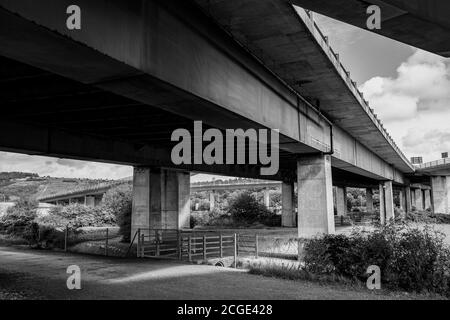 Unter Shoreham Flyover A27 in Sussex UK Betondschungel Stockfoto