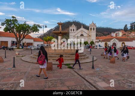 Plaza Pedro de Anzúrez, Mirador de la Recoleta, Sucre, konstitutionelle Hauptstadt Boliviens, Departamento Chuquisaca, Bolivien, Lateinamerika Stockfoto