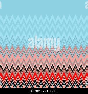 Chevron Aqua Blue, Dark, Red und White nahtlose Muster. Moderne Weihnachten Hintergrund mit bunten geometrischen Zickzack-Stil Stockfoto