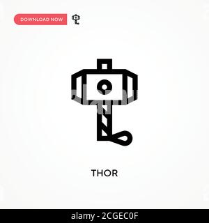 Symbol für einfachen Vektor Thor. Moderne, einfache flache Vektor-Illustration für Website oder mobile App Stock Vektor