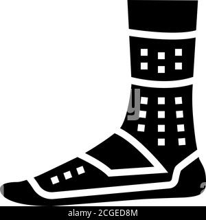 Sport Socke Glyphe Symbol Vektor isolierte Illustration Stock Vektor