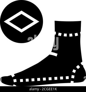 Sommer Socke Glyphe Symbol Vektor isoliert Illustration Stock Vektor