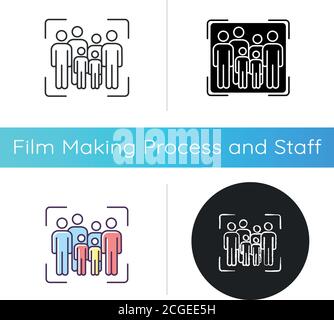 Symbol für Crowd Scene Stock Vektor