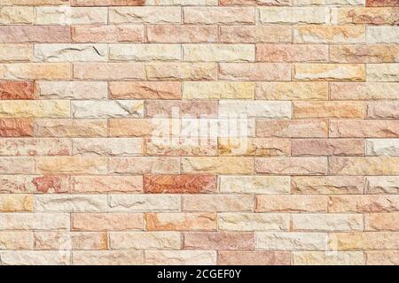 Hintergrund und Textur Steinverkleidung Wand. Stockfoto