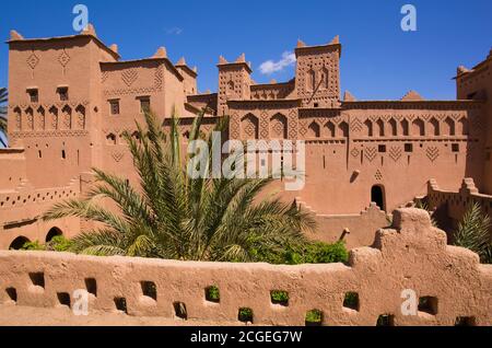 Kasbah Amridil aus dem 17. Jahrhundert in Skoura, Marokko, wo viele berühmte Filme gedreht wurden Stockfoto