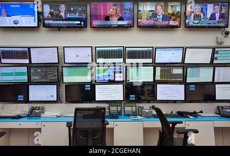 Handelsschalter auf dem Boden der New York Stock Exchange, New York, USA – NYSE. Fotografiert von John Muggenborg. http://www.johnmuggenborg.com Stockfoto