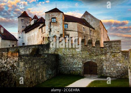 Burg Burghausen. Schloss in Bayern, Kreis Altötting. Stockfoto