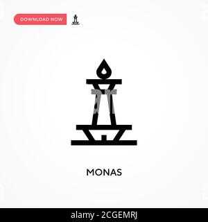 Monas einfaches Vektorsymbol. Moderne, einfache flache Vektor-Illustration für Website oder mobile App Stock Vektor