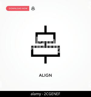 Einfaches Vektorsymbol ausrichten. Moderne, einfache flache Vektor-Illustration für Website oder mobile App Stock Vektor