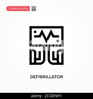 Einfaches Vektorsymbol für Defibrillator. Moderne, einfache flache Vektor-Illustration für Website oder mobile App Stock Vektor