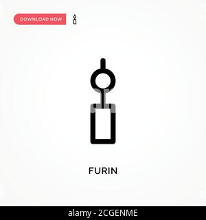 Furin einfaches Vektor-Symbol. Moderne, einfache flache Vektor-Illustration für Website oder mobile App Stock Vektor