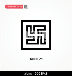 Jainism einfaches Vektor-Symbol. Moderne, einfache flache Vektor-Illustration für Website oder mobile App Stock Vektor