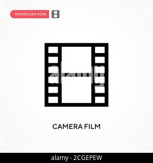 Einfaches Vektorsymbol für Kamerafilm. Moderne, einfache flache Vektor-Illustration für Website oder mobile App Stock Vektor
