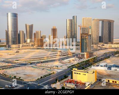 Bau auf Al Reem Island, Abu Dhabi Stockfoto