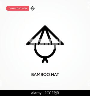 Bambus Hut einfache Vektor-Symbol. Moderne, einfache flache Vektor-Illustration für Website oder mobile App Stock Vektor