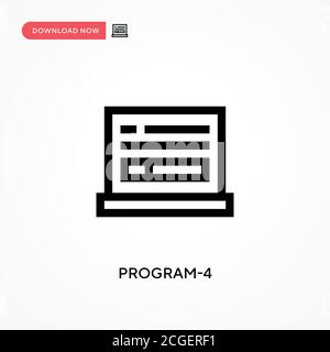 Programm-4 einfaches Vektorsymbol. Moderne, einfache flache Vektor-Illustration für Website oder mobile App Stock Vektor