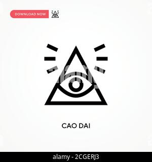 Einfaches Vektor-Symbol von Cao dai. Moderne, einfache flache Vektor-Illustration für Website oder mobile App Stock Vektor