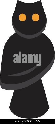 halloween Eule Vogel isoliert Symbol Vektor Illustration Design Stock Vektor