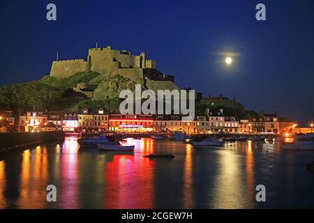 Mont Hochmuts Burg, Jersey Stockfoto