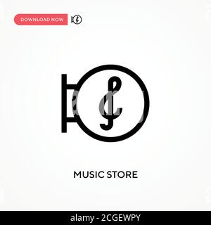 Einfaches Vektorsymbol für den Musikspeicher. Moderne, einfache flache Vektor-Illustration für Website oder mobile App Stock Vektor