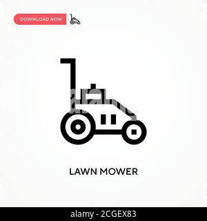 Einfaches Vektorsymbol für Rasenmäher. Moderne, einfache flache Vektor-Illustration für Website oder mobile App Stock Vektor