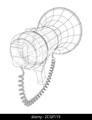 Konzept des Megaphons. Vektor Stock Vektor