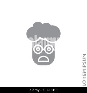 Stirnrunzeln mit offenem Mund Emoji Vektor junge, Mann Symbol. Stirnrunzeln mit offenem Mund Emoji Symbol, Vektor einfache Element Illustration aus editierbaren Emoji conce Stock Vektor