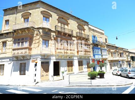 Spaziergang durch Victoria, Gozo, Malta. Stockfoto