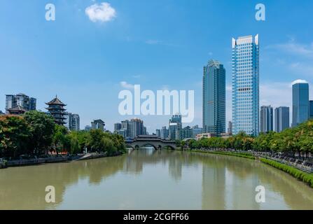 Ansicht der Stadt Chengdu in China Stockfoto
