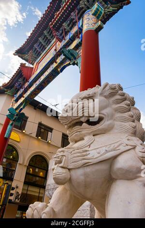 Chinatown Eingang Antwerpen-Belgien Stockfoto