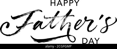 Happy Fathers Tag Kalligraphie Grußkarte. Stock Vektor