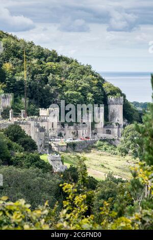 Gwrych Castle Abergele an der Nordwales Küste Stockfoto