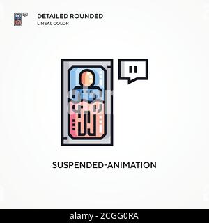 Vektorsymbol für unterbrochene Animationen. Moderne Vektorgrafik Konzepte. Einfach zu bearbeiten und anzupassen. Stock Vektor