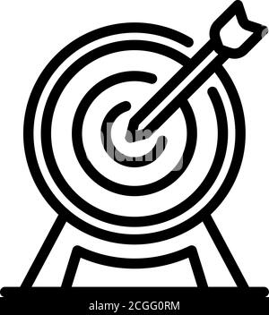 Zielsymbol outsourcen, Umrissstil Stock Vektor