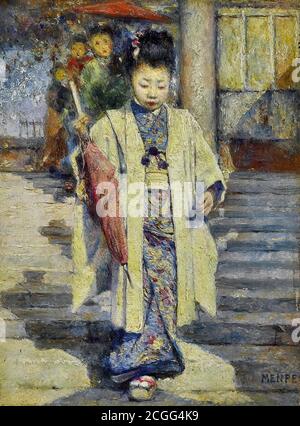 Menpes Mortimer Luddington - eine Geisha - British School - 19. Jahrhundert Stockfoto