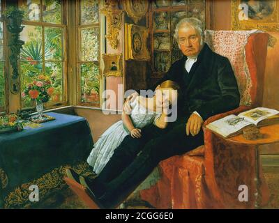 Millais John Everett - James Wyatt und seine Enkelin Mary - British School - 19. Jahrhundert Stockfoto