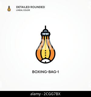 Boxsack-1 Vektorsymbol. Moderne Vektorgrafik Konzepte. Einfach zu bearbeiten und anzupassen. Stock Vektor