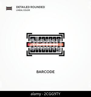 Barcode-Vektor-Symbol. Moderne Vektorgrafik Konzepte. Einfach zu bearbeiten und anzupassen. Stock Vektor