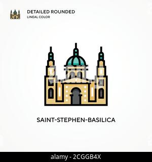 Saint-stephen-Basilika Vektor-Symbol. Moderne Vektorgrafik Konzepte. Einfach zu bearbeiten und anzupassen. Stock Vektor