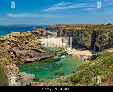 Porto Covo Strand, Alentejo, Portugal Stockfoto