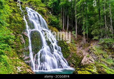 Giessbach Wasserfall am Brienzersee in der Schweiz Stockfoto