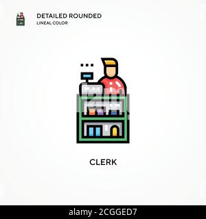 Vektorsymbol für Mitarbeiter. Moderne Vektorgrafik Konzepte. Einfach zu bearbeiten und anzupassen. Stock Vektor