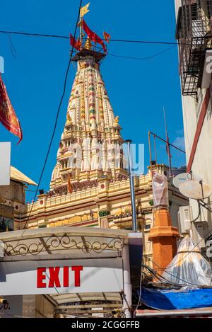 Mumbai / Indien 2 November 2019 Blick auf den Mumba Devi Tempel ist ein berühmter alter Tempel der Göttin Mumbadevi Tempel in Mumbai war gewidmet Stockfoto