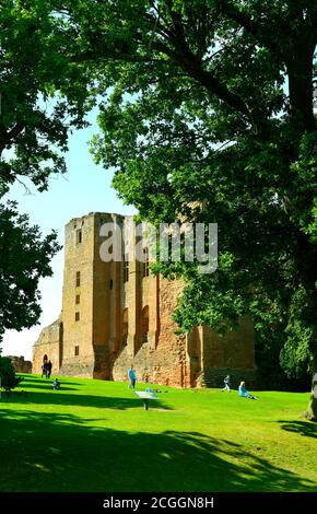 Das historische Schloss Kenilworth in Warwickshire Stockfoto