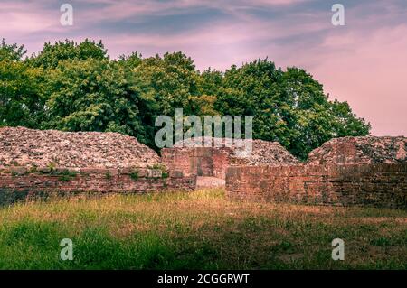 Alte Stadtmauer bleibt in Lucca Stockfoto