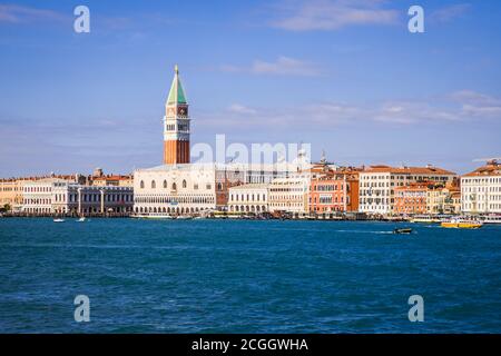 Blick über Venedig vor der Verriegeln Stockfoto